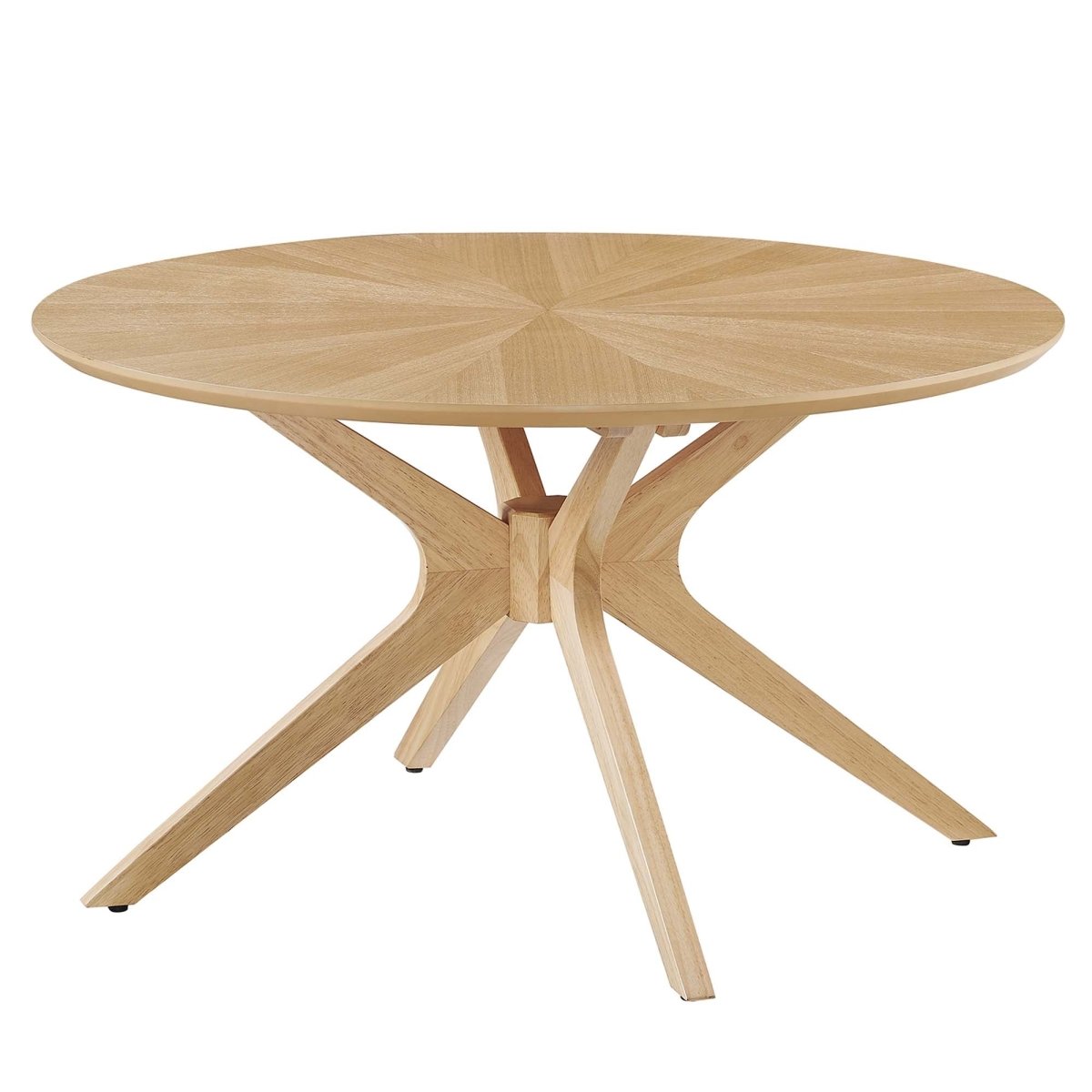 32 Inch Mid - Century Round Wood Coffee Table - Coffee Tables available at Alpine Outlets in Denver