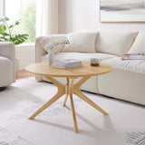 32 Inch Mid - Century Round Wood Coffee Table - Coffee Tables available at Alpine Outlets in Denver