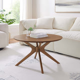 32 Inch Mid - Century Round Wood Coffee Table - Coffee Tables available at Alpine Outlets in Denver
