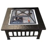 32" Wood Burning Fire Pit Table with Screen Lid (ID N012345) - available at Alpine Outlets in Denver