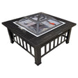 32" Wood Burning Fire Pit Table with Screen Lid (ID N012345) - available at Alpine Outlets in Denver