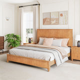 Platform Bed Frame With Tall Headboard