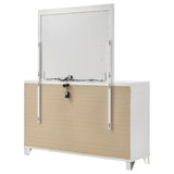 9 Drawer Dresser With LED Mirror, Touch Activated Lighting - White