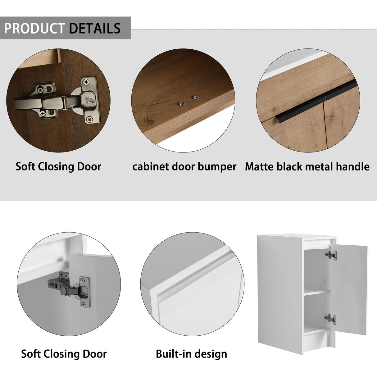 Freestanding Bathroom Vanity With Sink And Storage Cabinets, Soft Closing Doors