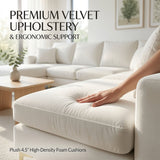 U - Shaped Sectional Sofa With Double Chaise