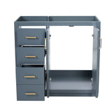 Retro Style Bathroom Vanity, 3 Drawers & Soft Closing Doors