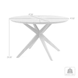 Oasis - Outdoor Light Eucalyptus Wood And Concrete Round Dining Table