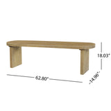 Indoor Dining Bench, 350 Lbs Weight Capacity, Fits 3 People - Pine