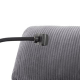 Adjustable Manual Recliner, Ergonomic Lounge Chair With Phone Holder And 2 Cup Holders