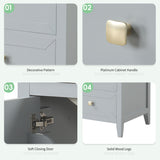 Bathroom Vanity With Sink, Soft Closing Cabinet Door, Storage Rack And Drawer