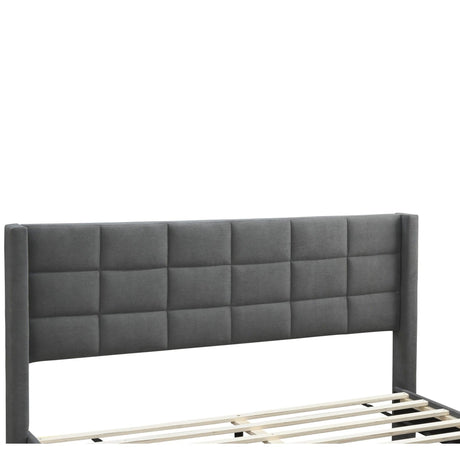 Bed Upholstered Box Design Headboard