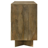 Roman - 3 Door Server With Chevron Design - Brown