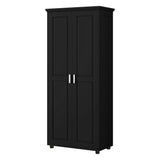 Storage Cabinet With Adjustable Shelves, 2 Doors, Rectangle Design For Bathroom