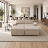 Modular Sectional Sofa, Reversible Set