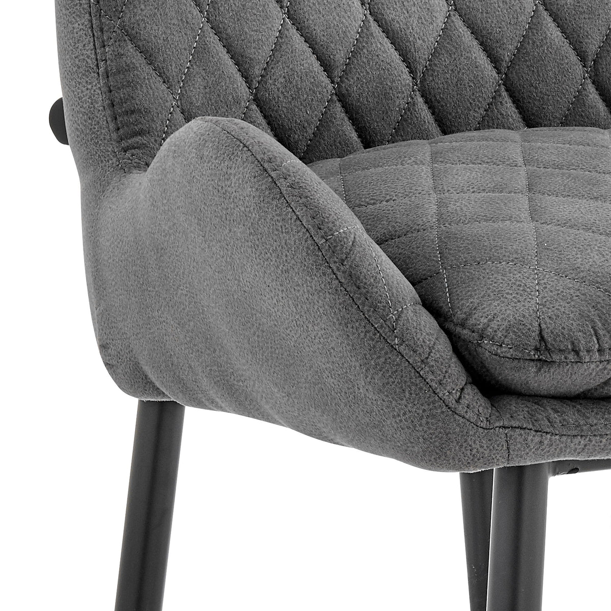 Panama - Fabric 30" Bar Height Bar Stool (Set of 2) - Charcoal / Black