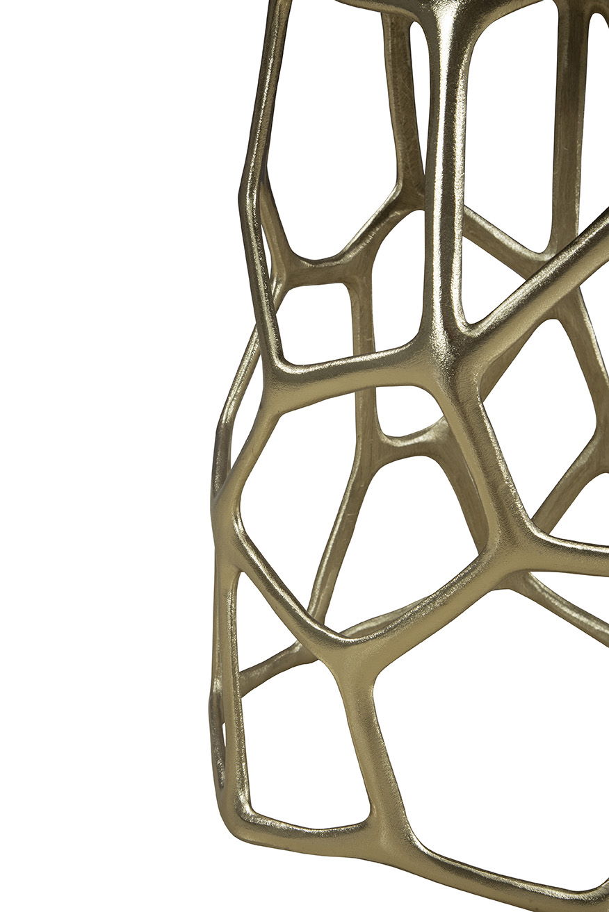 Ariel - Short End Table - Black / Gold