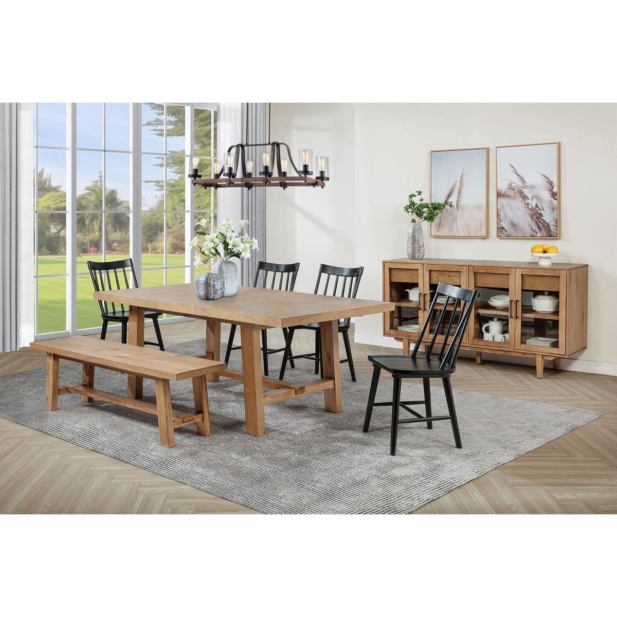 Backless Dining Bench - Natural