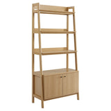 33 Inch Tiered Display Bookshelf with Concealed Storage - Bookcases available at Alpine Outlets in Denver