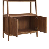 33 Inch Tiered Display Bookshelf with Concealed Storage - Bookcases available at Alpine Outlets in Denver