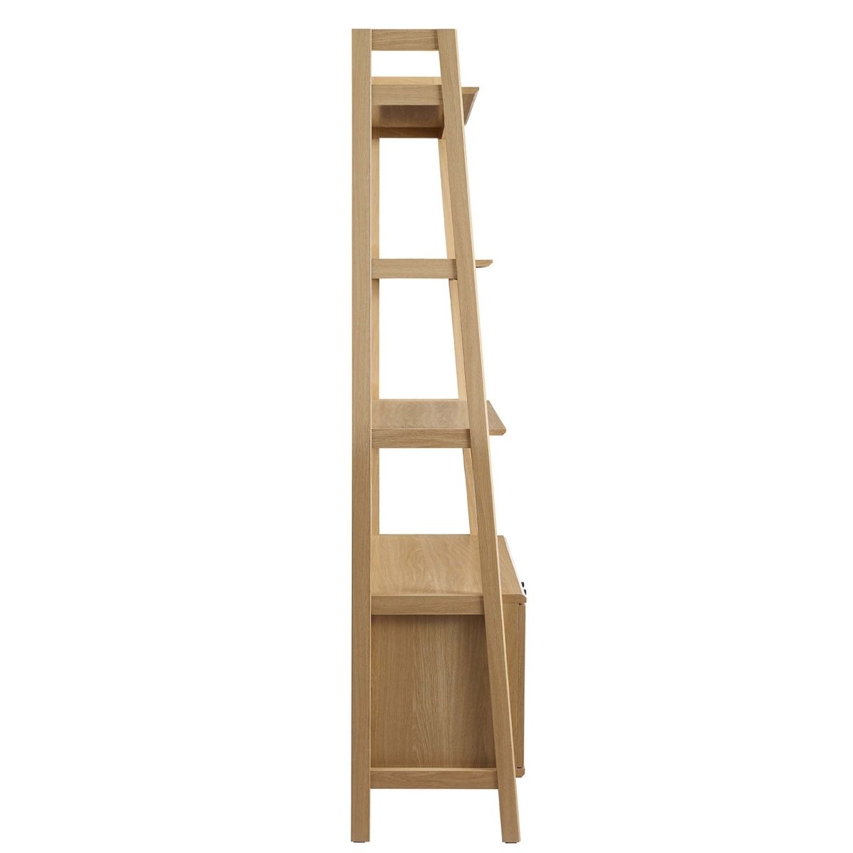 33 Inch Tiered Display Bookshelf with Concealed Storage - Bookcases available at Alpine Outlets in Denver
