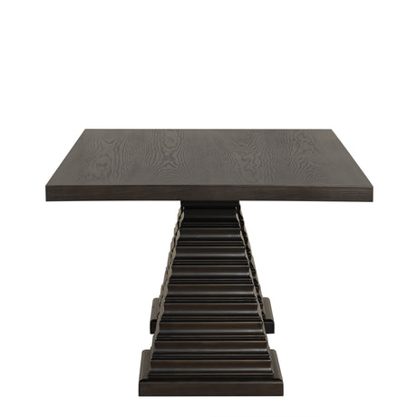 Plateau - 78" Rectangle Dining Table - Top & Base - Dark Brown