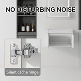 Floating Bathroom Vanity Cabinet, Soft Close Double Drawers, Open Side Storage, Wall Mounted, Cabinet Only