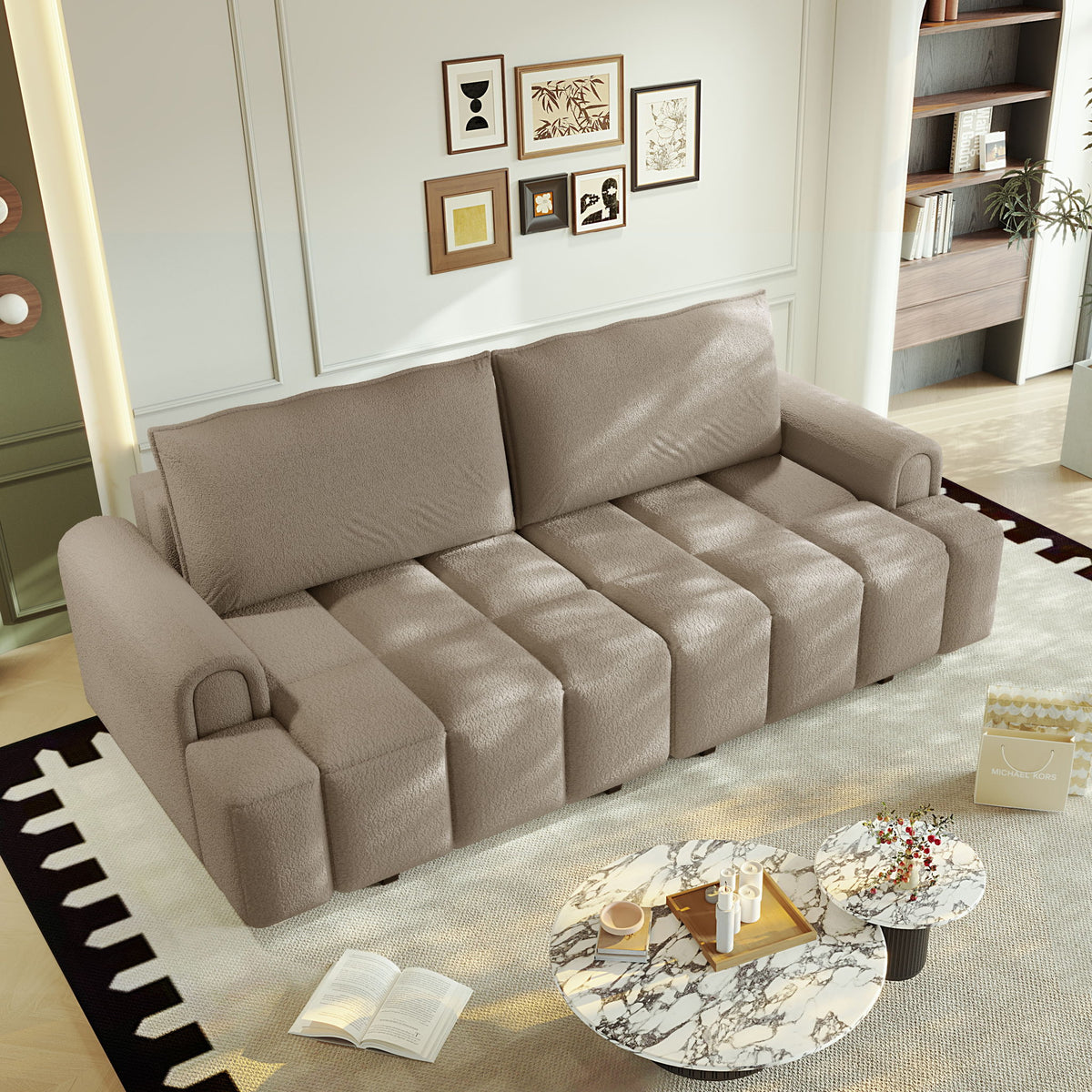 4 Seater Modern Couch With Seats Storage