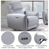 Jeromie - Power Motion Recliner With USB Port - Gray