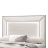 Ciara - King Bed With LED Panel Headboard, Low Profile Design - Beige