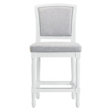Stool With Upholstered Seat And Back
