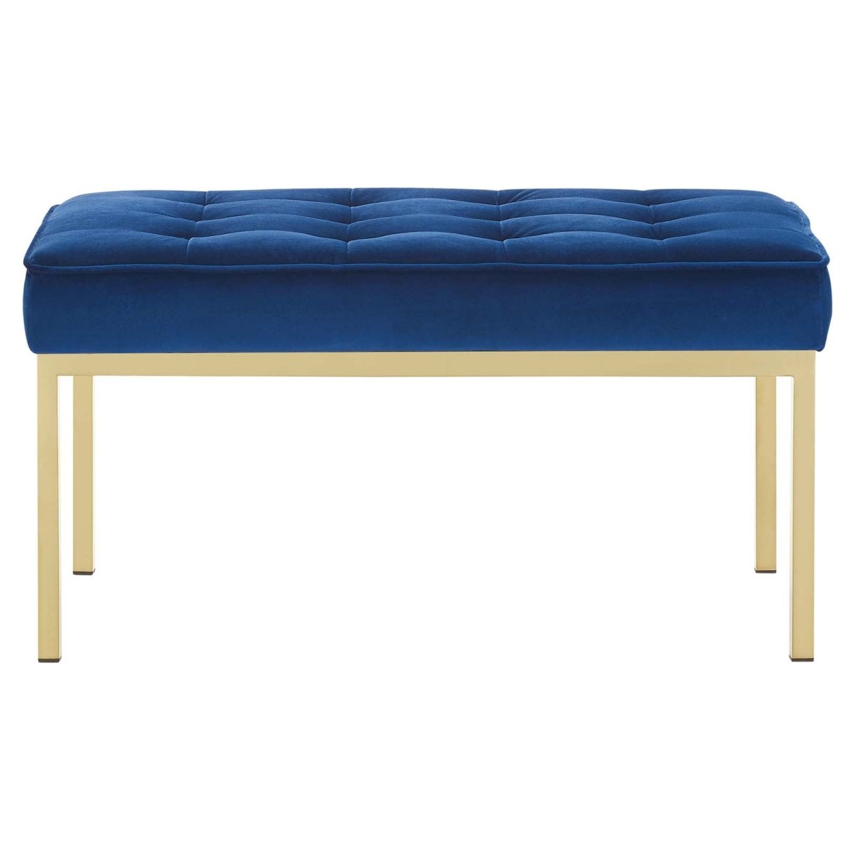 34 Inch Iconic Button Tufted Performance Velvet Bench - Benches available at Alpine Outlets in Denver