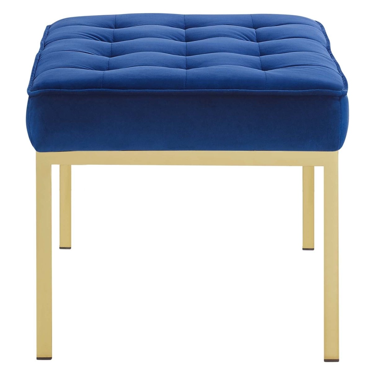 34 Inch Iconic Button Tufted Performance Velvet Bench - Benches available at Alpine Outlets in Denver