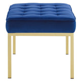 34 Inch Iconic Button Tufted Performance Velvet Bench - Benches available at Alpine Outlets in Denver