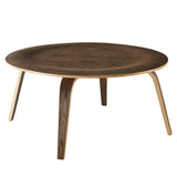 34 Inch Mid - Century Molded Plywood Coffee Table in Walnut - Coffee Tables available at Alpine Outlets in Denver