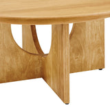 34 Inch Mid - Century Round Mango Wood Coffee Table - Coffee Tables available at Alpine Outlets in Denver
