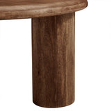 34 Inch Minimalist Round Solid Mango Wood Coffee Table - Coffee Tables available at Alpine Outlets in Denver