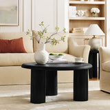 34 Inch Minimalist Round Solid Mango Wood Coffee Table - Coffee Tables available at Alpine Outlets in Denver