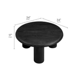 34 Inch Minimalist Round Solid Mango Wood Coffee Table - Coffee Tables available at Alpine Outlets in Denver