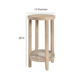 Bedford - Round Accent Table - Reclaimed Wheat