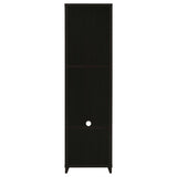 Media Tower With And Drawer With Adjustable Shelves Handles - Brown