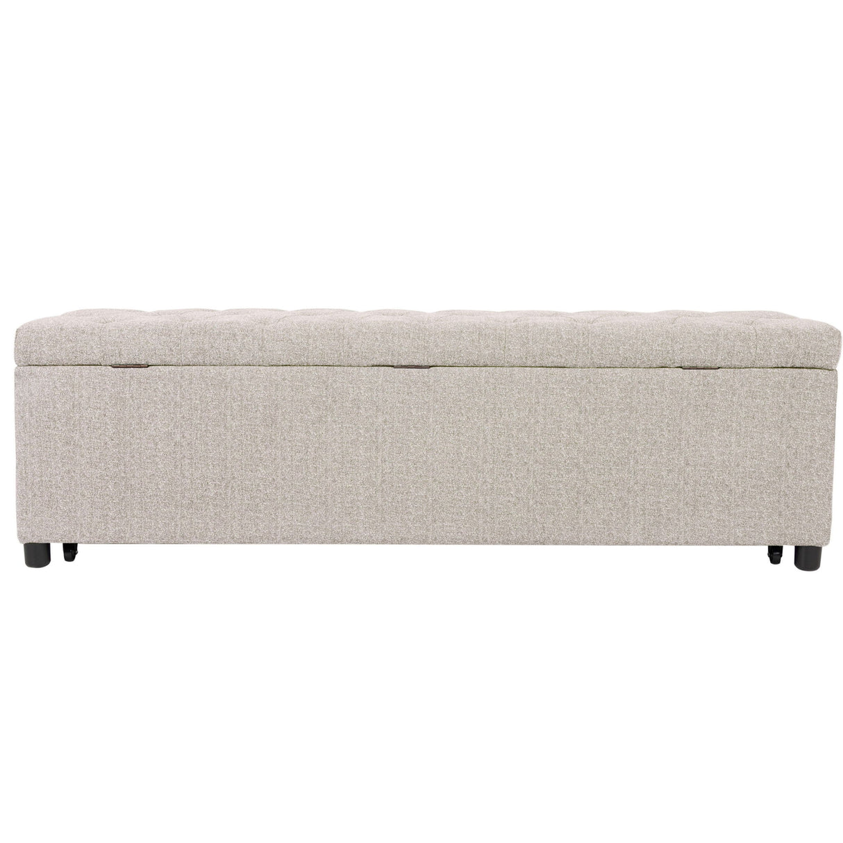 Storage Ottoman With Tufted Seat And Underseat Drawer