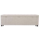 Storage Ottoman With Tufted Seat And Underseat Drawer