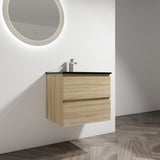 Wall Mounted Bathroom Vanity With Sink, 2 Soft Close Drawers