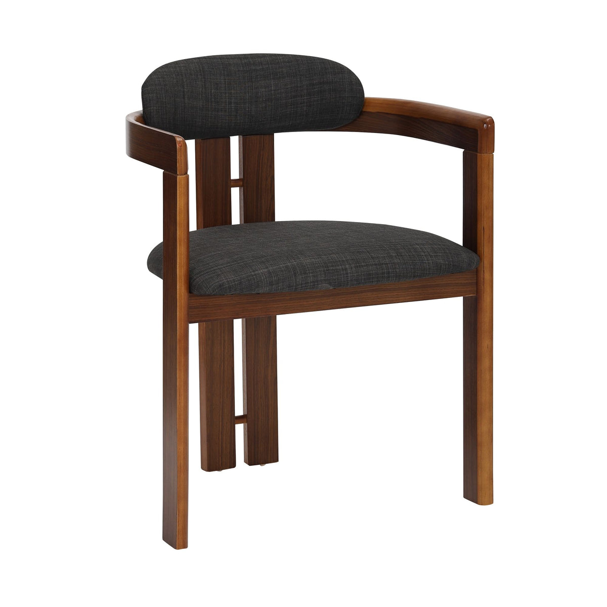 Jazmin - Contemporary Dining Chair (Set of 2) - Walnut / Charcoal