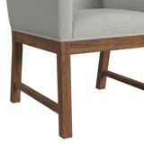 Glinda - Upholstered Fabric Dining Chair (Set of 2) - Brown / Light Gray