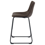 Armless Counter Height Stools (Set of 2) - Brown