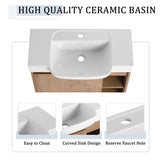 Wall Mounted Bathroom Vanity & Sink & Soft Close Door