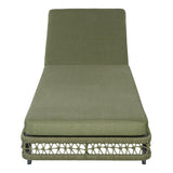 Outdoor Chaise Lounge & Wheels, 5 Position Adjustable Backrest