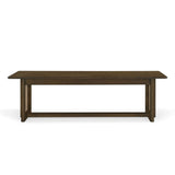 Dining Bench With Rattan Weave