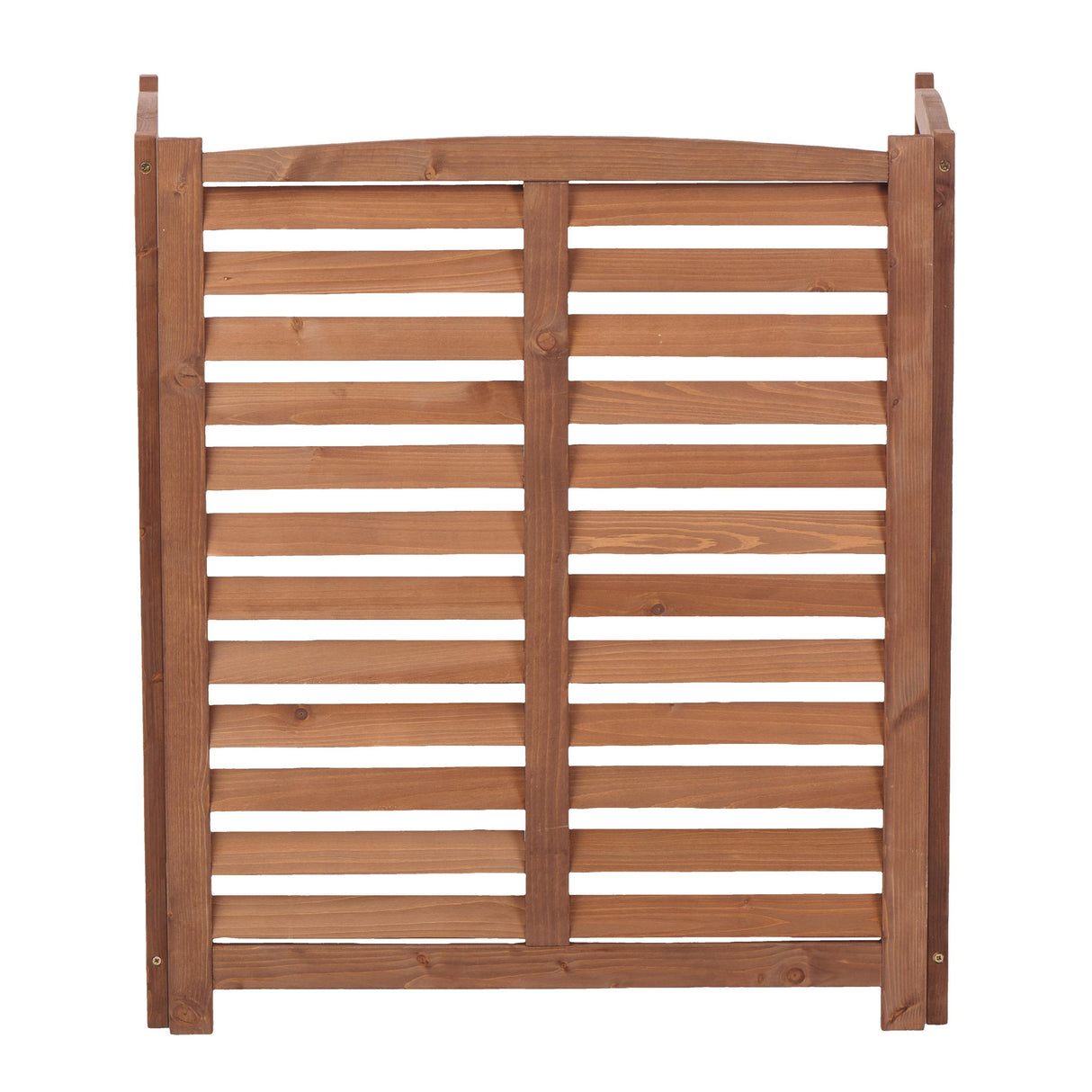 3 Panel Outdoor Air Conditioner Fence With Privacy Screen - Brown